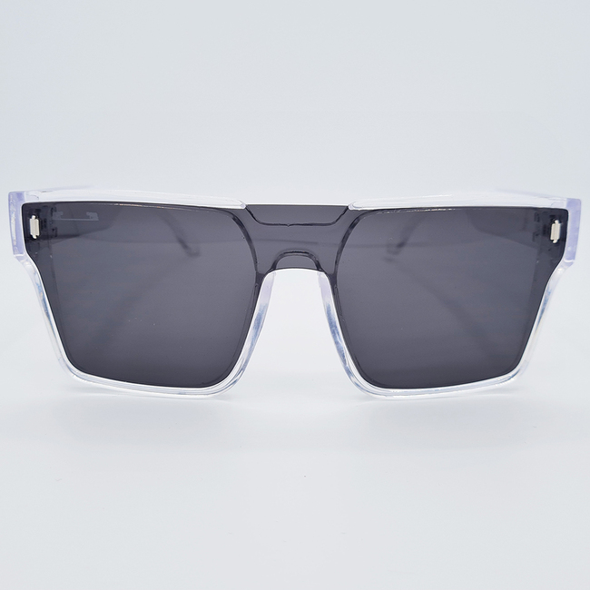 Ochelari de soare unisex, ramă transparentă, lentilă neagră, UV400, MFJH-153T